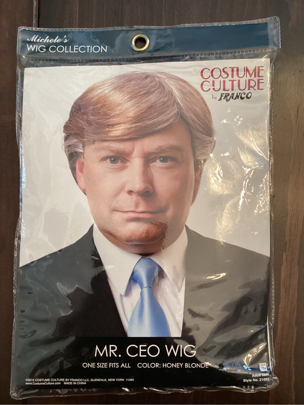 NWT Costume Culture Mr. CEO Wig Novelty Comedic Spoof of Donald Trump